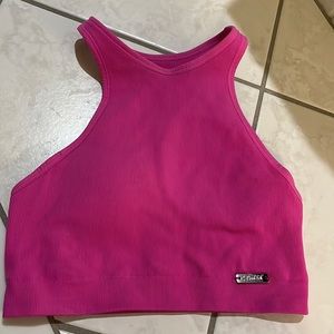 pink sports bra top